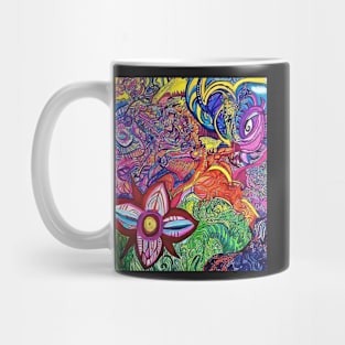 Colourful graffiti style, abstract design Mug